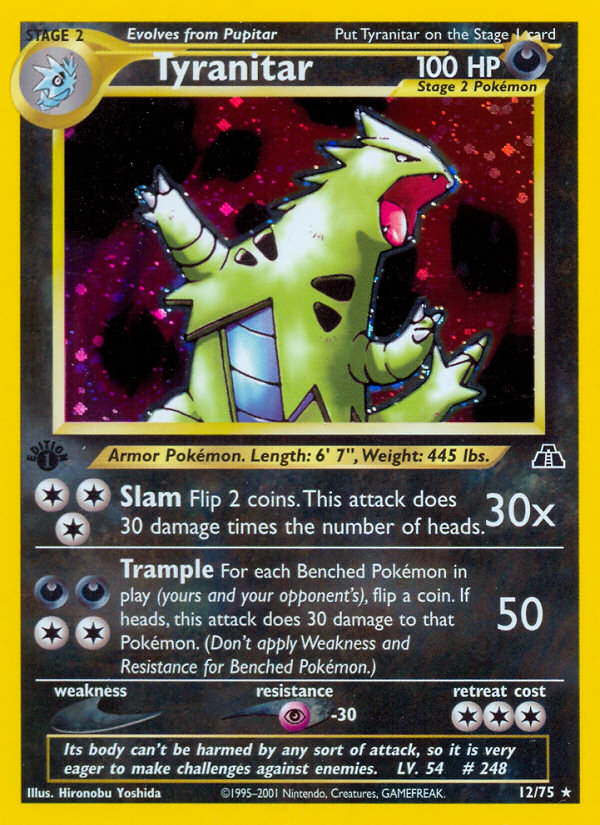 Tyranitar (12/75) [Neo Discovery 1st Edition] | Galactic Gamez