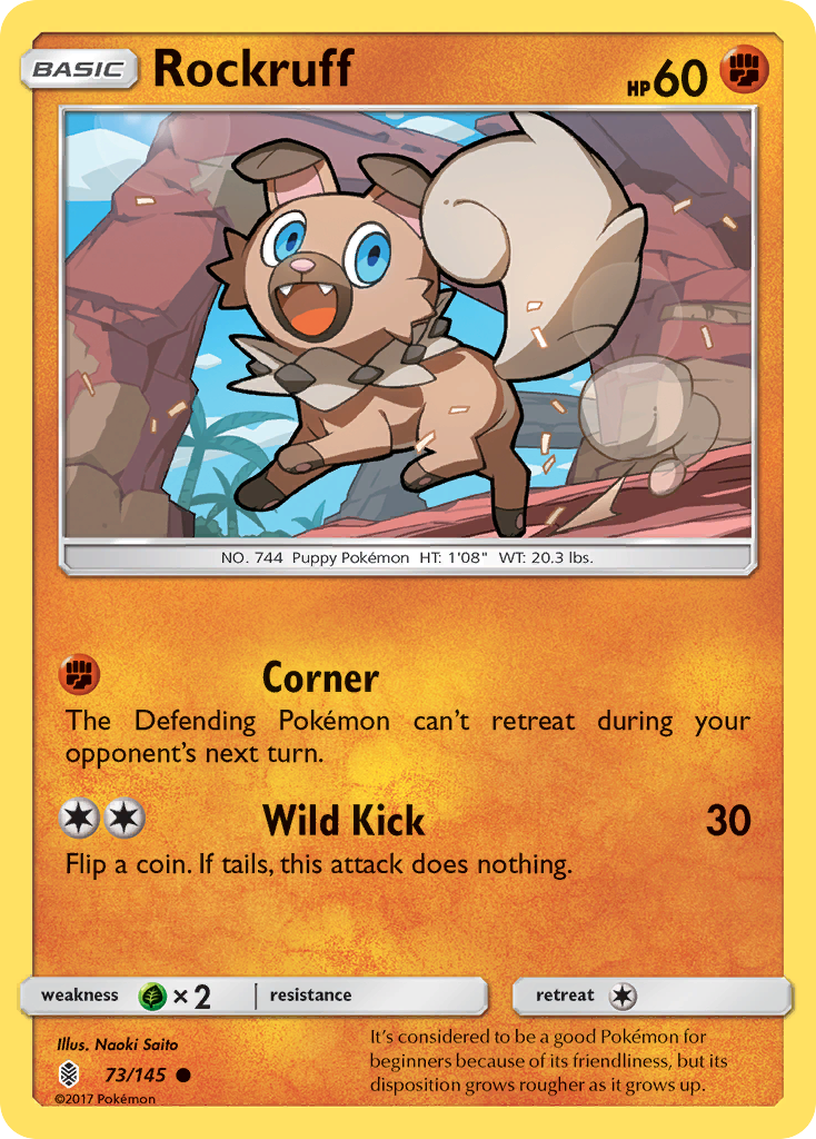 Rockruff (73/145) [Sun & Moon: Guardians Rising] | Galactic Gamez