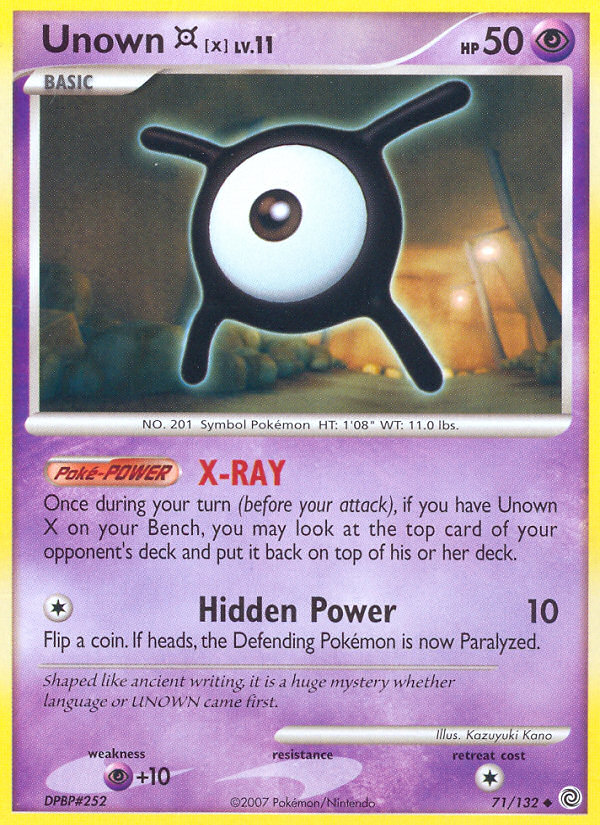 Unown X (71/132) [Diamond & Pearl: Secret Wonders] | Galactic Gamez