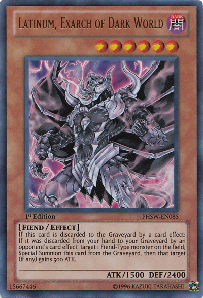 Latinum, Exarch of Dark World [PHSW-EN085] Ultra Rare | Galactic Gamez