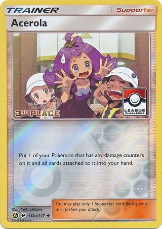 Acerola (112a/147) (League Promo 3rd Place) [Sun & Moon: Burning Shadows] | Galactic Gamez