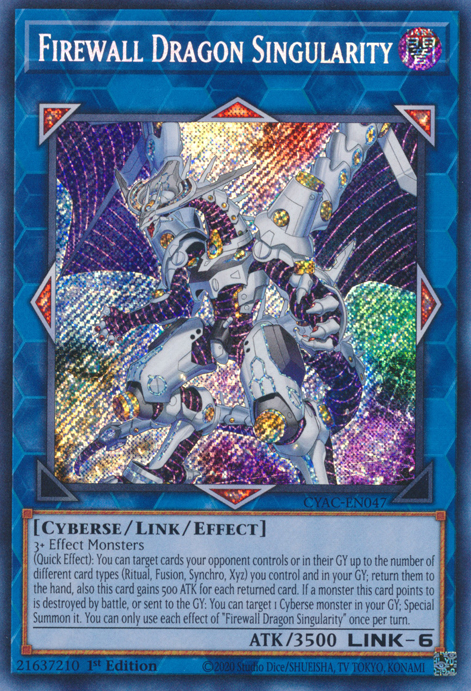 Firewall Dragon Singularity [CYAC-EN047] Secret Rare | Galactic Gamez