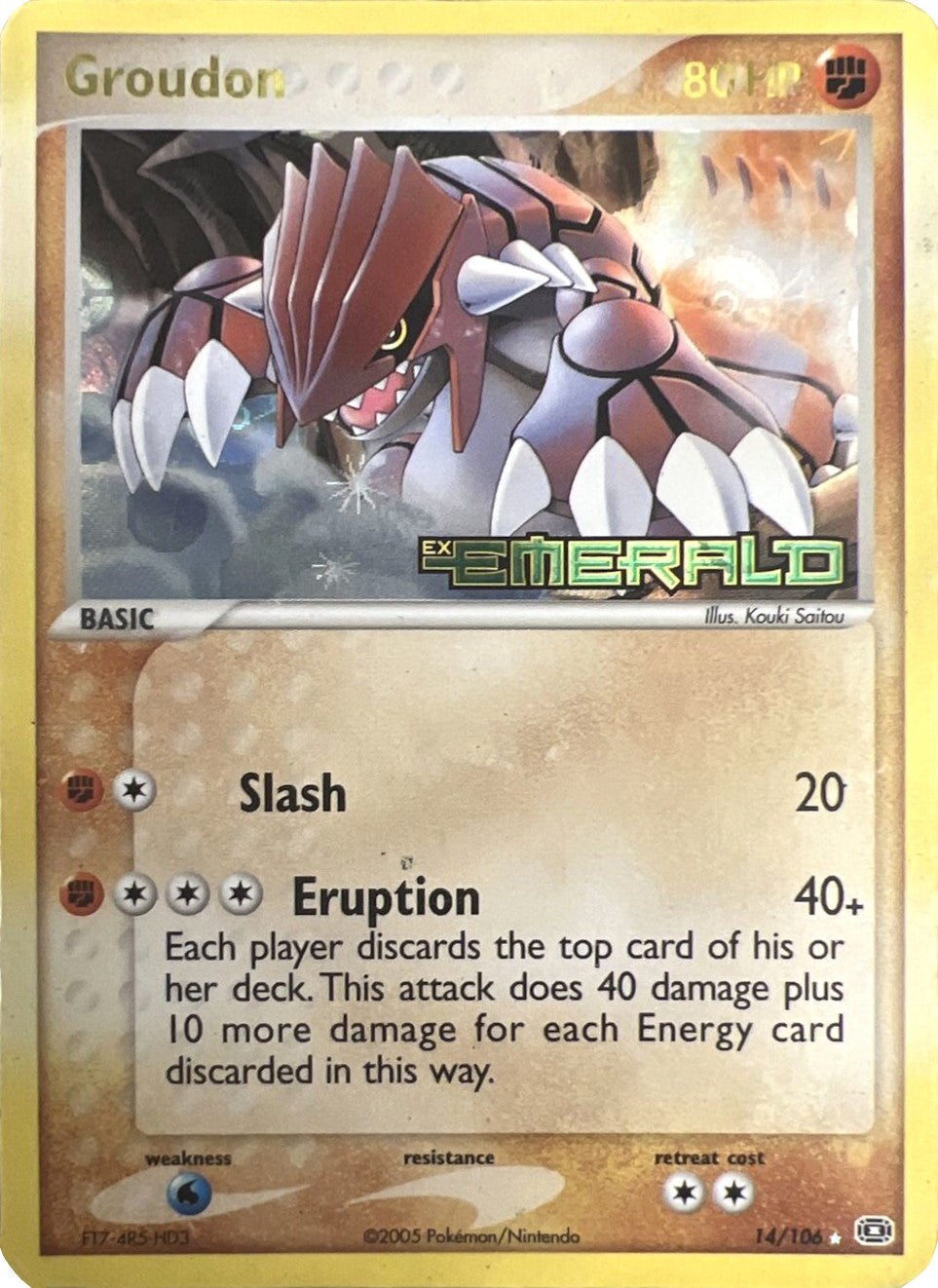 Groudon (14/106) (Stamped) [EX: Emerald] | Galactic Gamez