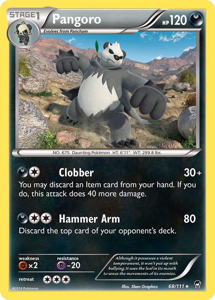 Pangoro (68/111) (Theme Deck Exclusive) [XY: Furious Fists] | Galactic Gamez