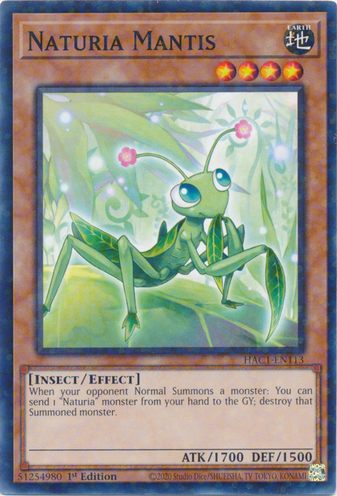 Naturia Mantis (Duel Terminal) [HAC1-EN113] Common | Galactic Gamez