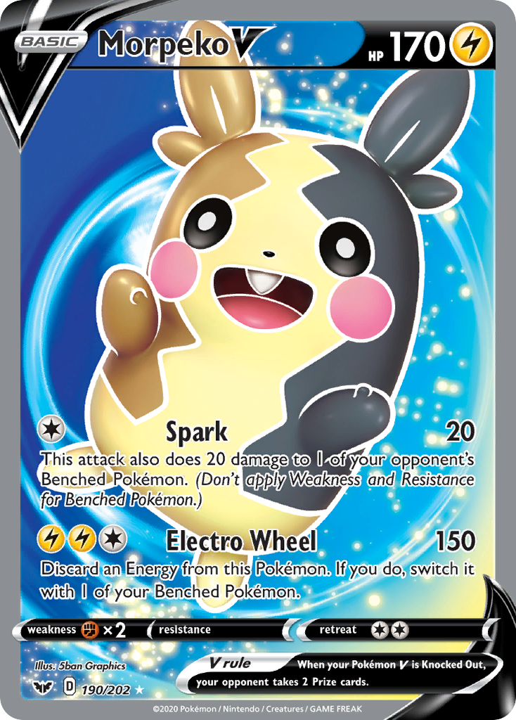 Morpeko V (190/202) [Sword & Shield: Base Set] | Galactic Gamez