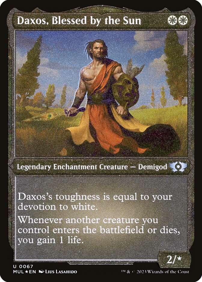 Daxos, Blessed by the Sun (Foil Etched) [Multiverse Legends] | Galactic Gamez