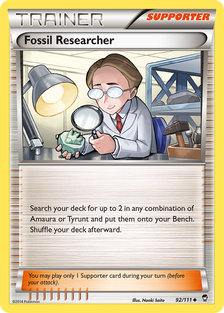 Fossil Researcher (92/111) [XY: Furious Fists] | Galactic Gamez