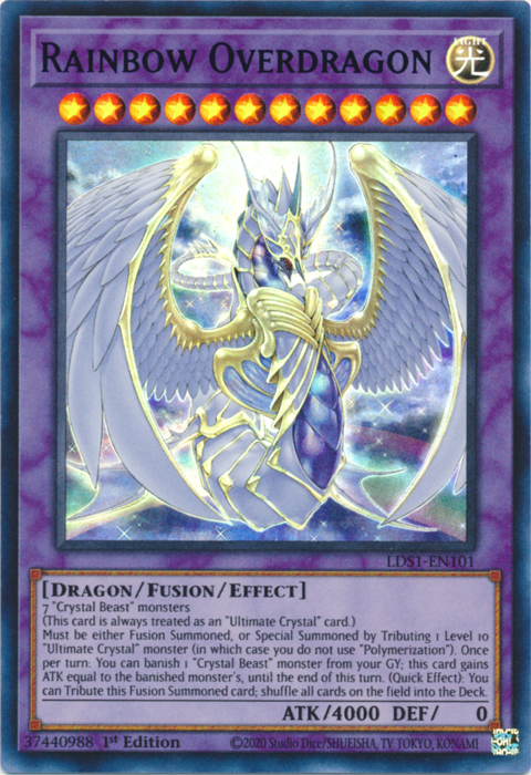 Rainbow Overdragon (Blue) [LDS1-EN101] Ultra Rare | Galactic Gamez