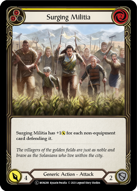 Surging Militia (Yellow) [U-MON288] Unlimited Edition Normal | Galactic Gamez