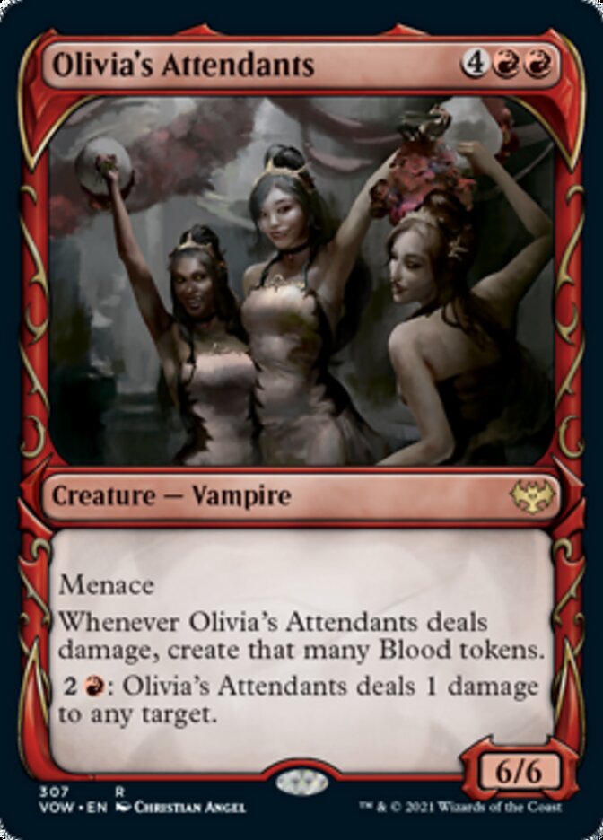 Olivia's Attendants (Showcase Fang Frame) [Innistrad: Crimson Vow] | Galactic Gamez