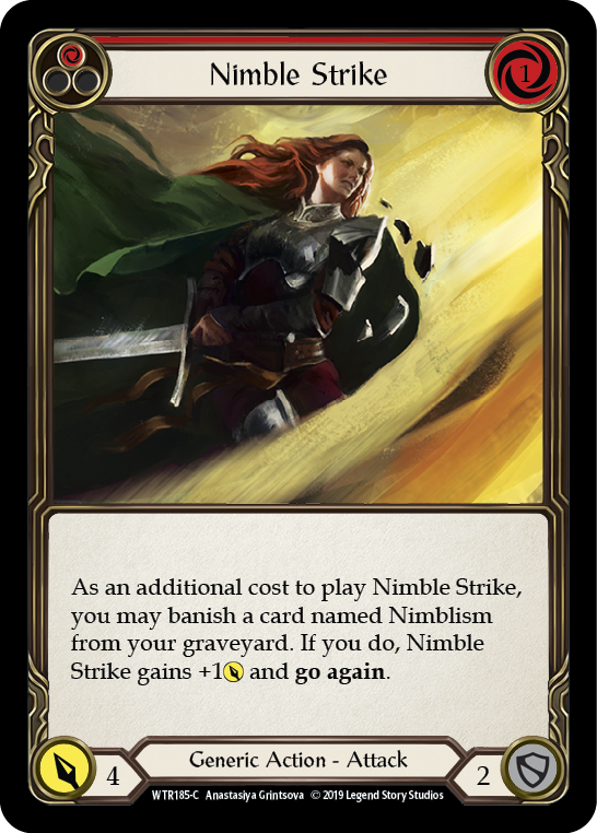 Nimble Strike (Red) [WTR185-C] Alpha Print Rainbow Foil | Galactic Gamez