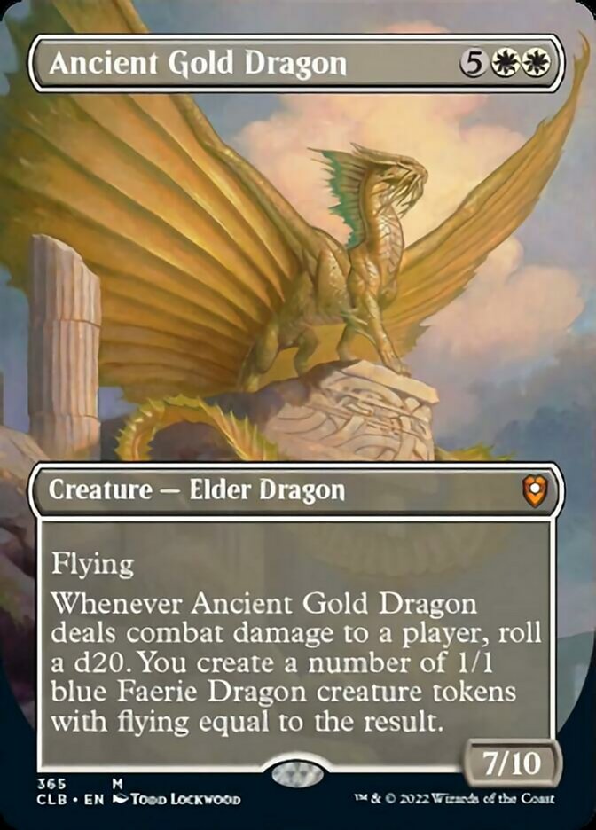 Ancient Gold Dragon (Borderless Alternate Art) [Commander Legends: Battle for Baldur's Gate] | Galactic Gamez