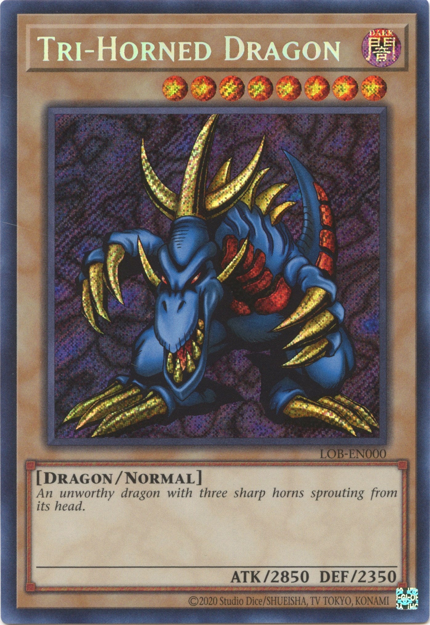 Tri-Horned Dragon (25th Anniversary) [LOB-EN000] Secret Rare | Galactic Gamez