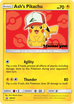 Ash's Pikachu (SM109) [Sun & Moon: Black Star Promos] | Galactic Gamez