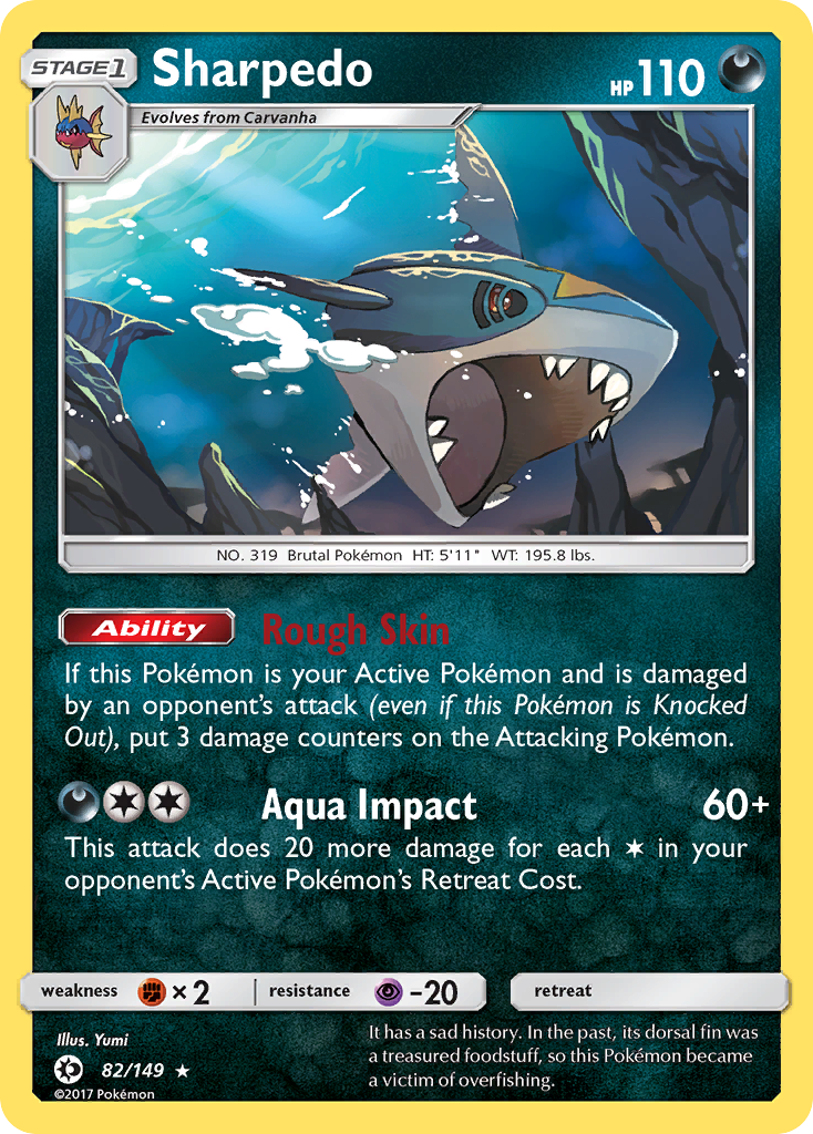 Sharpedo (82/149) [Sun & Moon: Base Set] | Galactic Gamez