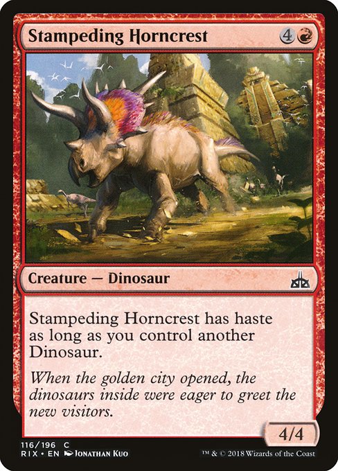 Stampeding Horncrest [Rivals of Ixalan] | Galactic Gamez