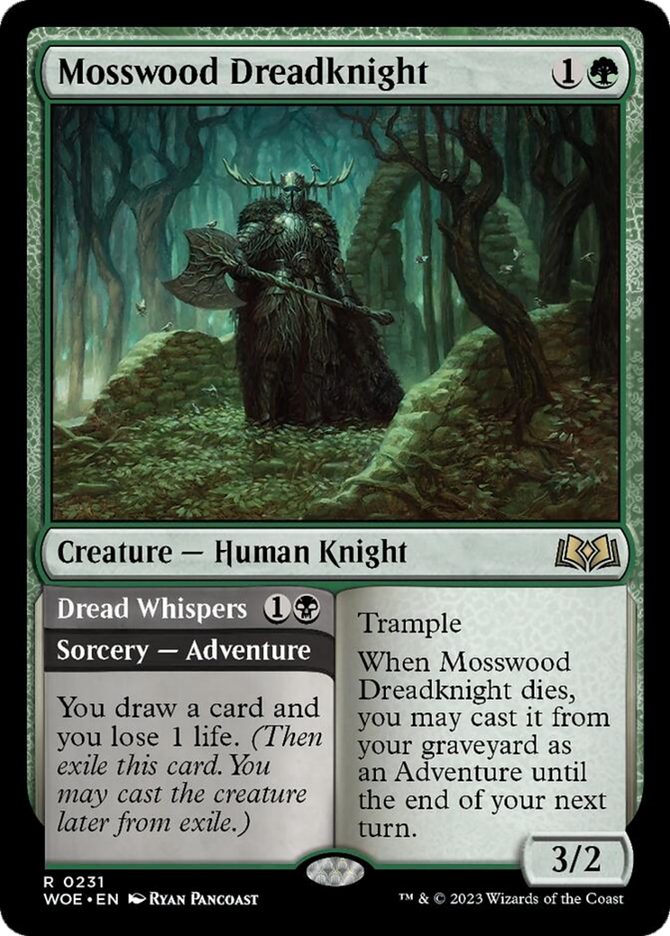 Mosswood Dreadknight // Dread Whispers [Wilds of Eldraine] | Galactic Gamez