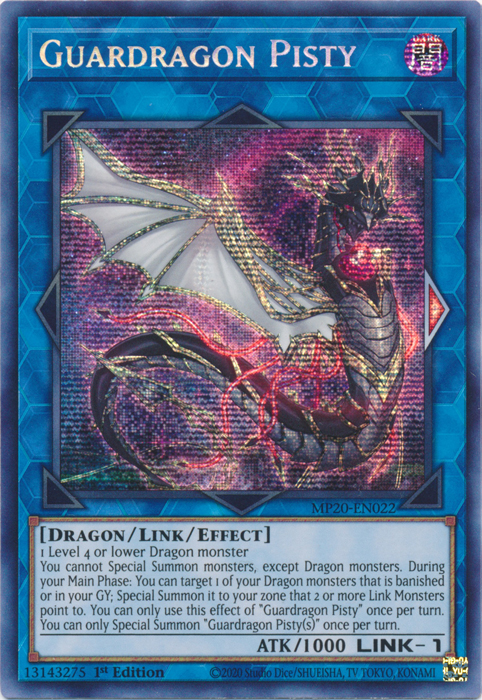 Guardragon Pisty [MP20-EN022] Prismatic Secret Rare | Galactic Gamez