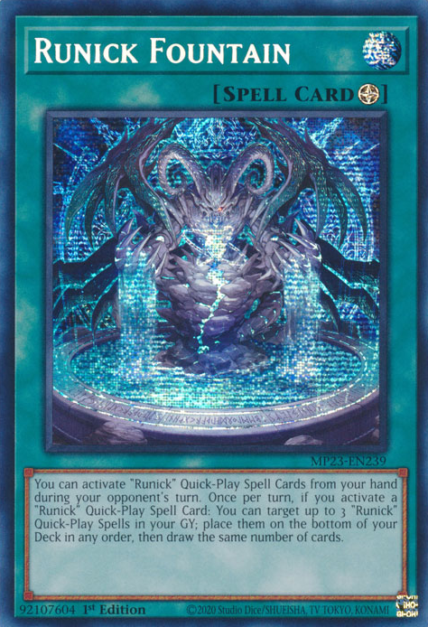 Runick Fountain [MP23-EN239] Prismatic Secret Rare | Galactic Gamez