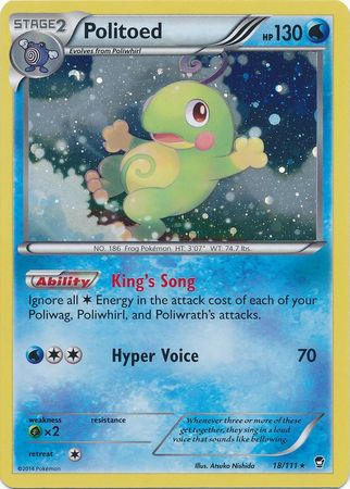 Politoed (18/111) (Cosmos Holo) [XY: Furious Fists] | Galactic Gamez