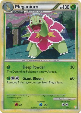 Meganium (26/123) (Cracked Ice Holo) [HeartGold & SoulSilver: Base Set] | Galactic Gamez