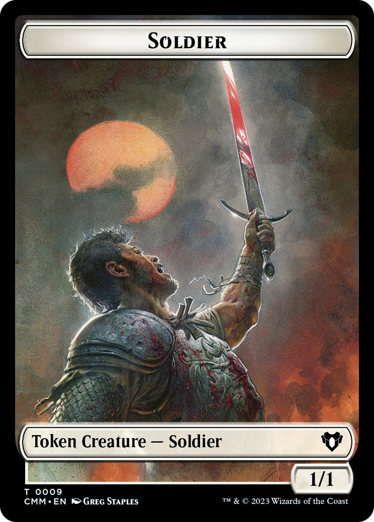 Soldier // Elephant Double-Sided Token [Commander Masters Tokens] | Galactic Gamez