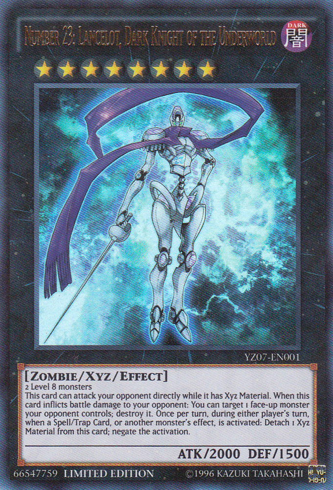 Number 23: Lancelot, Dark Knight of the Underworld [YZ07-EN001] Ultra Rare | Galactic Gamez