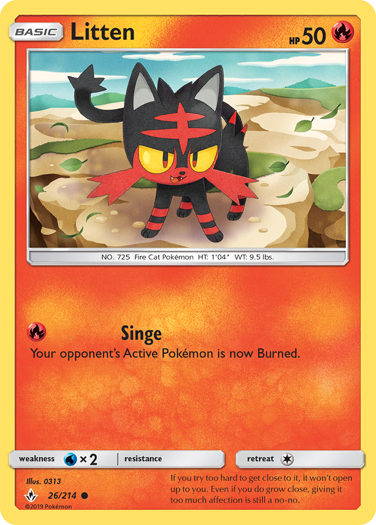 Litten (26/214) [Sun & Moon: Unbroken Bonds] | Galactic Gamez