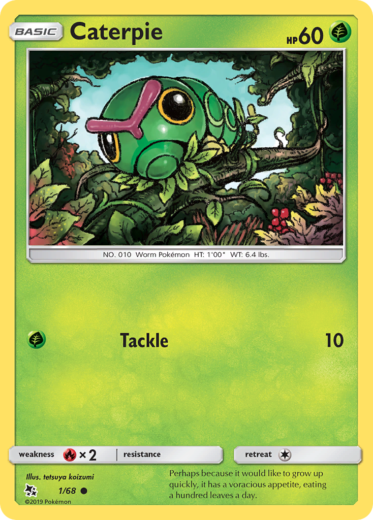 Caterpie (1/68) [Sun & Moon: Hidden Fates] | Galactic Gamez