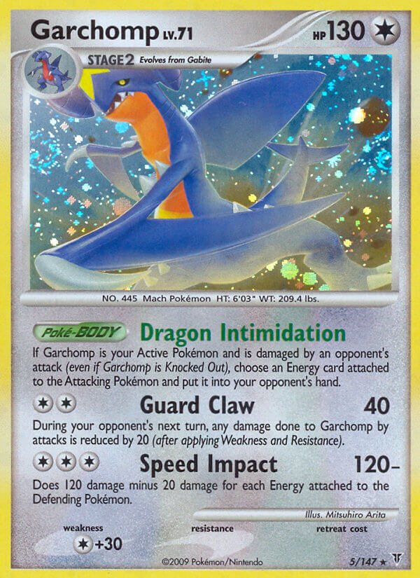 Garchomp (5/147) (Cracked Ice Holo) (Theme Deck Exclusive) [Platinum: Supreme Victors] | Galactic Gamez