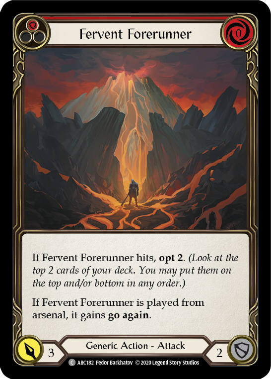 Fervent Forerunner (Red) [ARC182] Unlimited Edition Rainbow Foil | Galactic Gamez