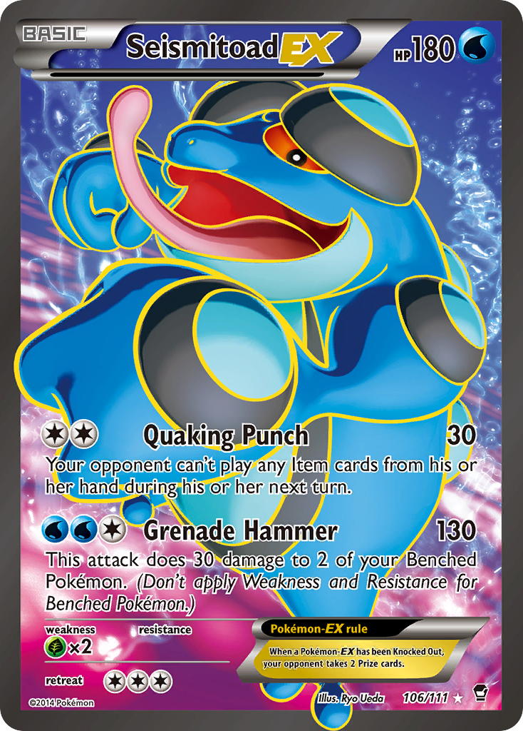 Seismitoad EX (106/111) [XY: Furious Fists] | Galactic Gamez