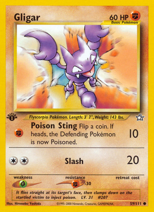 Gligar (59/111) [Neo Genesis 1st Edition] | Galactic Gamez