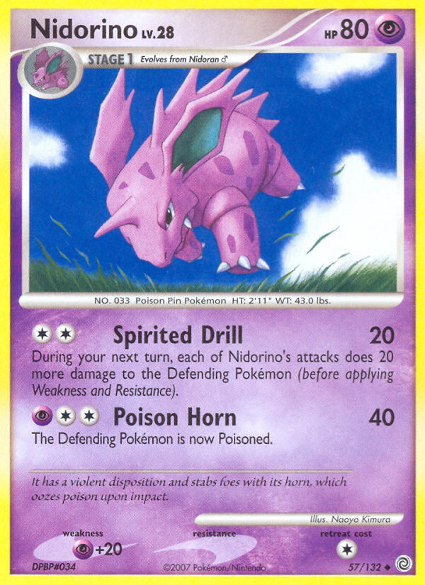 Nidorino (57/132) [Diamond & Pearl: Secret Wonders] | Galactic Gamez