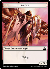 Saproling // Angel (0002) Double-Sided Token [Ravnica Remastered Tokens] | Galactic Gamez