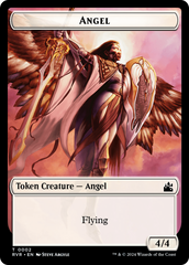 Elf Knight // Angel (0002) Double-Sided Token [Ravnica Remastered Tokens] | Galactic Gamez