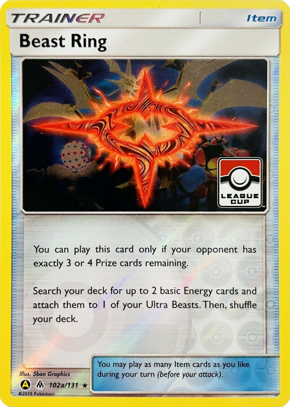 Beast Ring (102a/131) (League Promo) [Sun & Moon: Forbidden Light] | Galactic Gamez