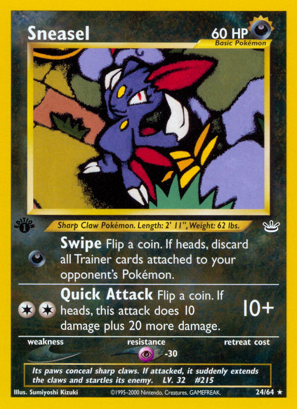 Sneasel (24/64) [Neo Revelation 1st Edition] | Galactic Gamez