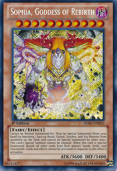 Sophia, Goddess of Rebirth [HA07-EN055] Secret Rare | Galactic Gamez