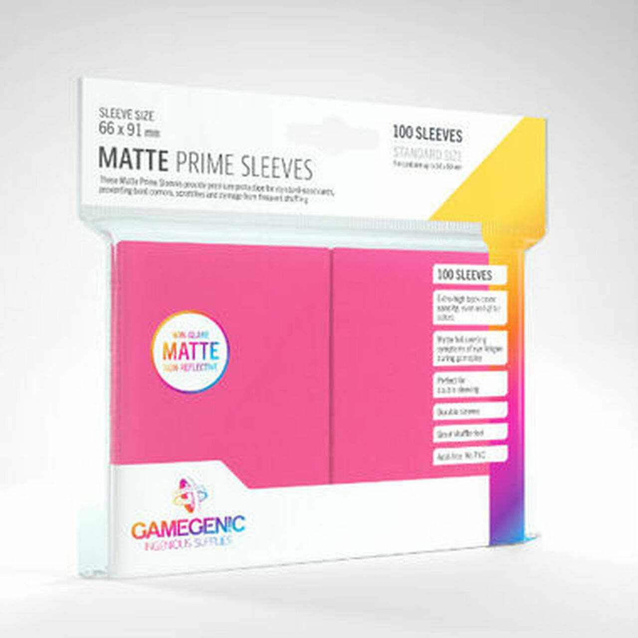 Gamegenic Matte Prime Sleeves (Pink) | Galactic Gamez