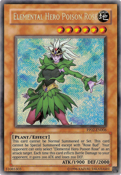 Elemental Hero Poison Rose [PP02-EN006] Secret Rare | Galactic Gamez