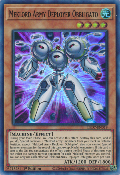 Meklord Army Deployer Obbligato [LED7-EN019] Super Rare | Galactic Gamez