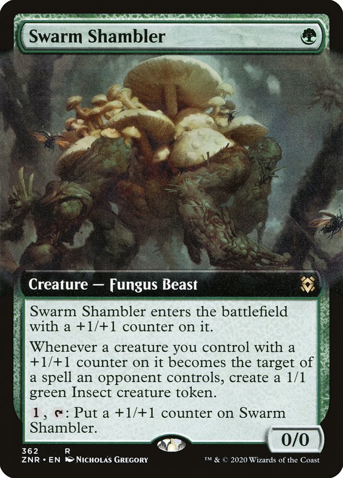 Swarm Shambler (Extended Art) [Zendikar Rising] | Galactic Gamez