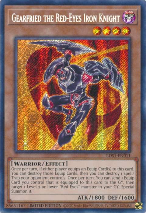 Gearfried the Red-Eyes Iron Knight [LDS1-EN011] Secret Rare | Galactic Gamez