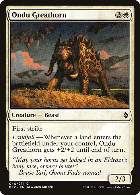 Ondu Greathorn [Battle for Zendikar] | Galactic Gamez