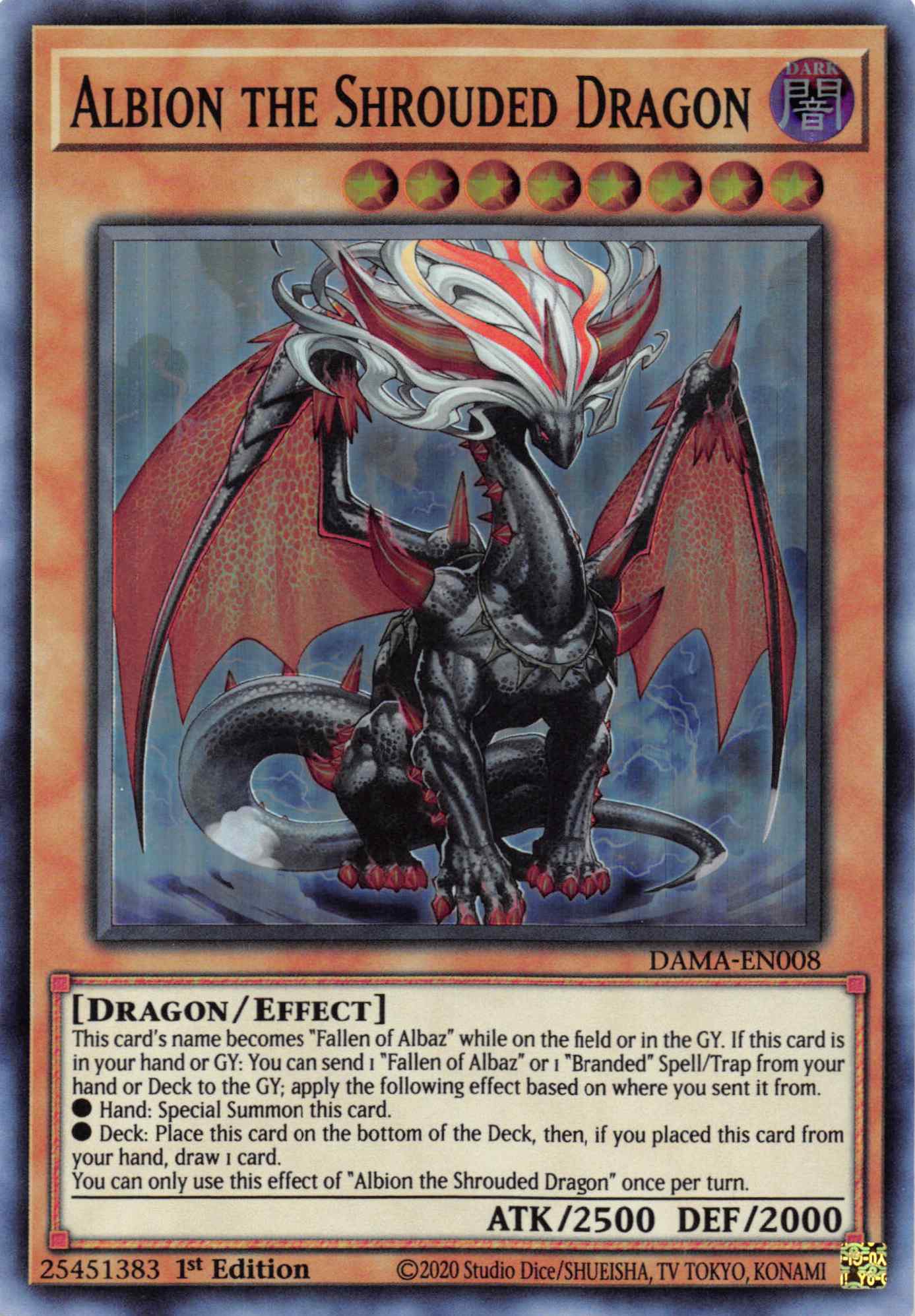 Albion the Shrouded Dragon [DAMA-EN008] Super Rare | Galactic Gamez