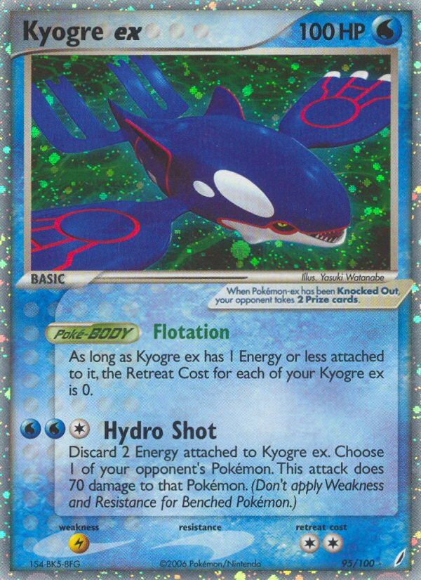 Kyogre ex (95/100) [EX: Crystal Guardians] | Galactic Gamez