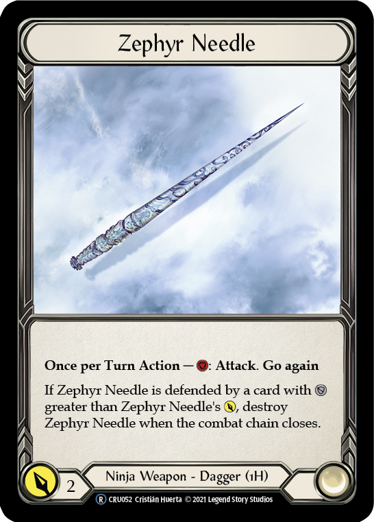 Zephyr Needle [U-CRU052-RF] Unlimited Rainbow Foil | Galactic Gamez