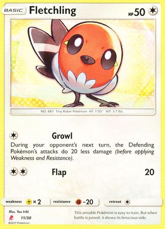 Fletchling (11/30) [Sun & Moon: Trainer Kit - Lycanroc] | Galactic Gamez